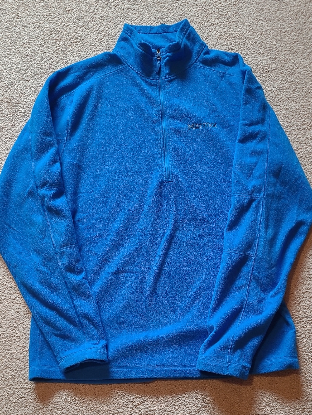 Marmot Bright Blue Quarter-Zip Fleece Pullover